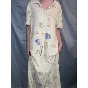 VTG Floral Linen Dress